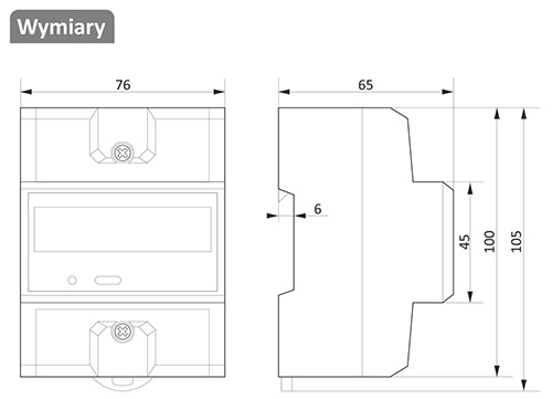 Licznik WZE-3 wymiary